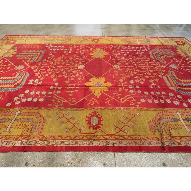 Textile Galerie Shabab Collection Early 20th Century Turkish Oushak Rug For Sale - Image 7 of 10