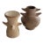 Carol Pilecki Sculptural Ceramic Hand-Built Horned Vases - A Pair For Sale