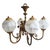 Antique Louis XV French Gilt Bronze Figural Chandelier with 6 Etched Globes, 1890 For Sale - Image 6 of 8