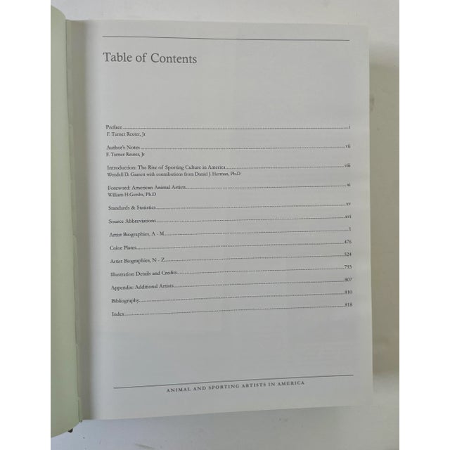 American Animal & Sporting Artists in America, F Turner Reuter, Jr, 2011, National Sporting Library and Museum For Sale - Image 3 of 4