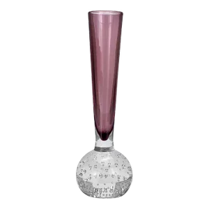 Mid-Century Hand Blown Amethyst Art Glass Bullicante Bud Vase