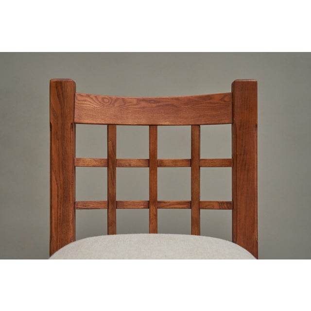 Dining Chairs in Elm in the style of Pierre Chapo, France, 1960s, Set of 5 For Sale - Image 12 of 14