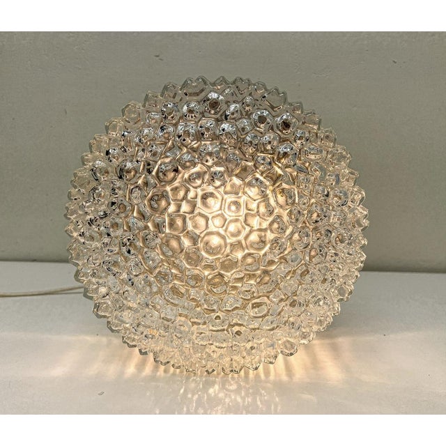 1960s Bubble Texture Glass Flush Mount Lamp by Limburg, 1970s For Sale - Image 5 of 17