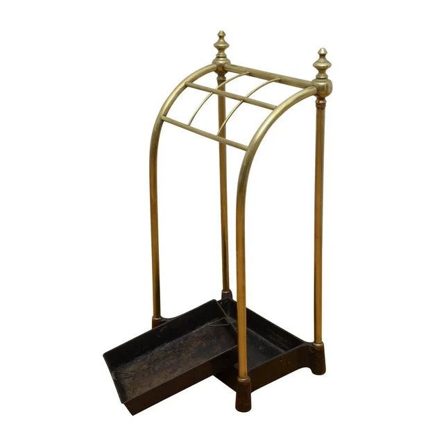 English Victorian Brass Umbrella Stand, 1880 For Sale - Image 4 of 6