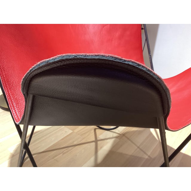 Butterfly Tripolina Chairs in Full Grain Leather, 2000s, Set of 2 For Sale - Image 14 of 18