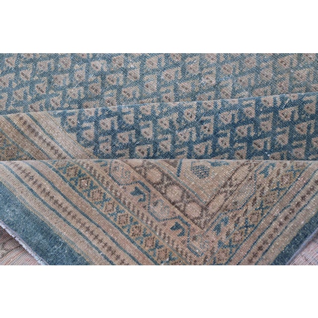 Antique Persian Tabriz Rug With Soft Light Blue Field and Fine Allover Design For Sale - Image 14 of 15