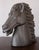 Large Vintage Dark Brown Ceramic Horse Head Sculpture For Sale - Image 4 of 14