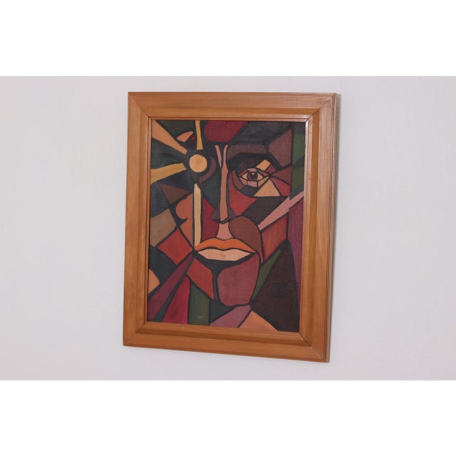 Face, 1960s, Oil on Canvas, Framed For Sale - Image 4 of 18