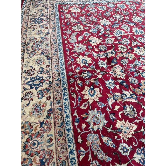 Textile Large Vintage Najaf Abad Rug, 1960s For Sale - Image 7 of 18
