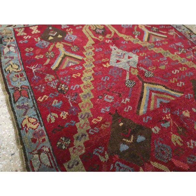 Galerie Shabab Collection Early 20th Century Turkish Ghourdes Throw Rug For Sale - Image 4 of 9