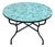 48" Handcrafted All Emerald Moroccan Mosaic Table, Squares For Sale