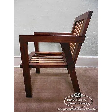 Mid-Century Modern Hand Crafted Bucks County Studio Walnut Arm Chair For Sale - Image 3 of 13