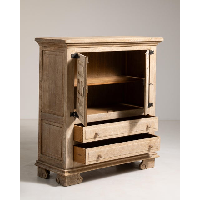 1970s Brutalist Oak Buffet For Sale - Image 10 of 12