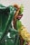 Ceramic Vtg Victorian Style Green Ceramic Capodimonte 18" Vase With Pink Yellow Flowers For Sale - Image 7 of 13