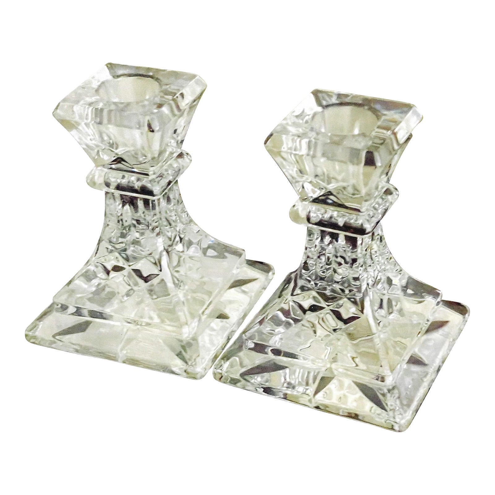Pair of Mid 20th Century LimitedEdition Cut Waterford Lismore Crystal Candle Holders Chairish