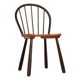 Funkis No. 4157 Spindle Chair in Stained Beechwood by Fritz Hansen, Denmark, 1940s For Sale