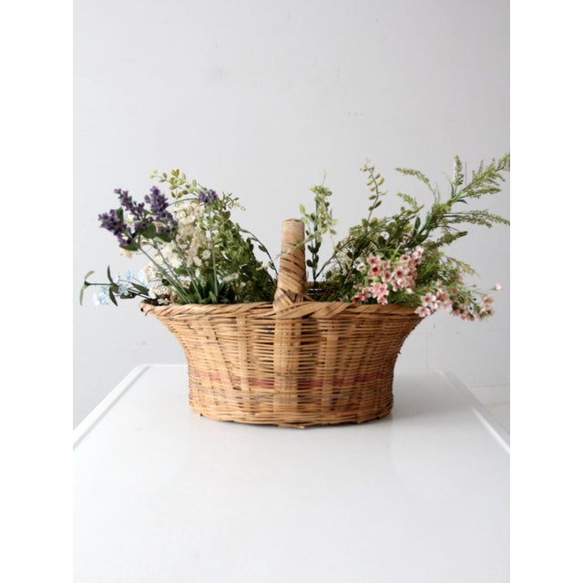 Vintage Gathering Basket For Sale - Image 6 of 11