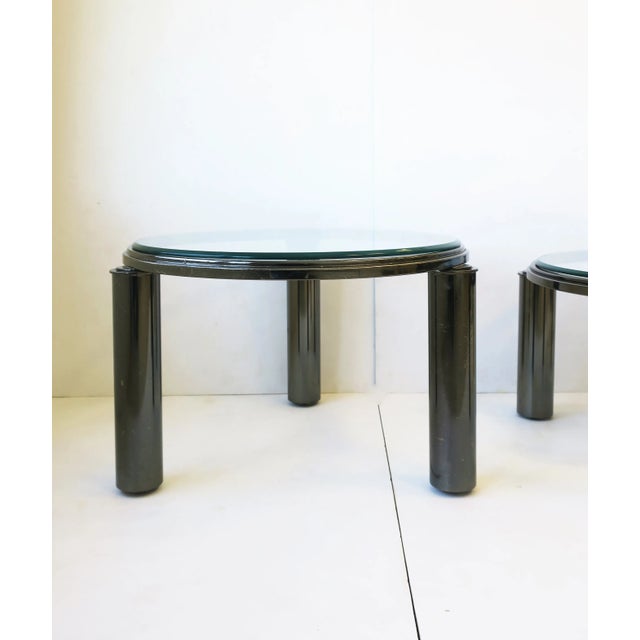 Postmodern Smoked Chrome and Glass Cocktail Tables by Dia, Ca. 1990s, Set of 2 For Sale In New York - Image 6 of 13