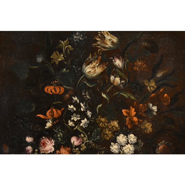 Andrea Scacciati, Flowers Still Life, 1600s, Oil on Canvas, Framed For Sale - Image 8 of 18
