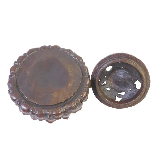 Chinese Bamboo Lotus Petal Box For Sale - Image 5 of 6