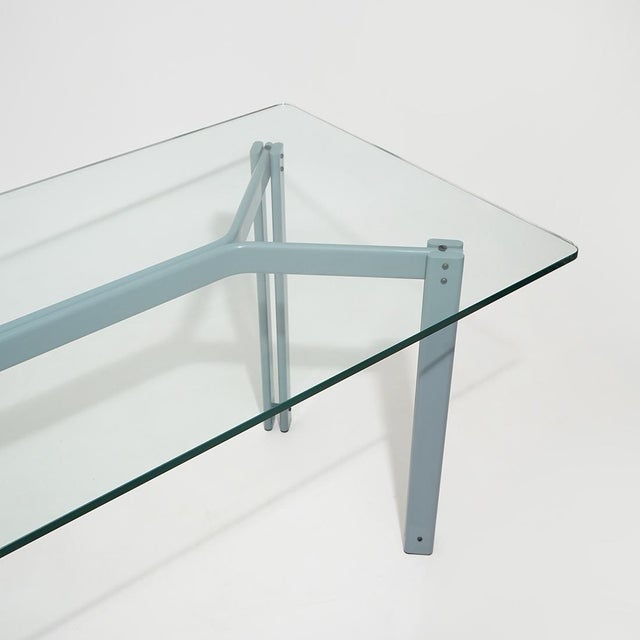 Table with Rectangular Glass Top by Bruno Brunati and Carlo Zerbaro for Cidue, 1980s For Sale - Image 9 of 14