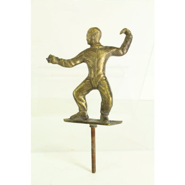 1800's/1900's Fencing Trophy Finial Brass Figurine For Sale - Image 12 of 12