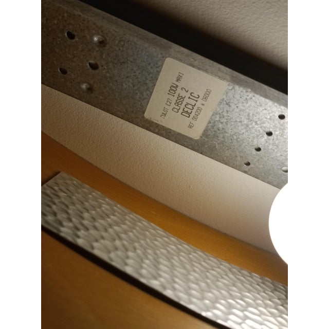 Brown Wood and Brass Wall Lights from Declic, 1980s, Set of 2 For Sale - Image 8 of 10