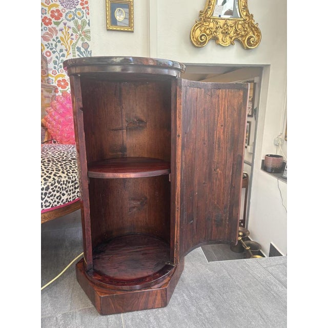 Brown Biedermeier Drum Box in Walnut For Sale - Image 8 of 9