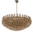 Large Murano Chandelier with Sand Colored Prisms in the style of Carlo Scarpa For Sale