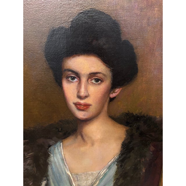 Portraiture Sergeant Kendall “Portrait of a Lady” – Oil on Canvas, Circa 1900 For Sale - Image 3 of 6