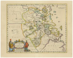Antique Map of Nanjing Province by Blaeu, 1655