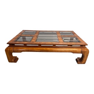 1990s Ming Style Coffee Table Attributed to Schnadig for International Furniture For Sale