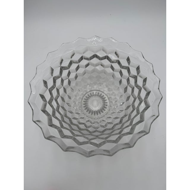 American Vintage Fostoria American Clear 2056 14" Punch Bowl For Sale - Image 3 of 6