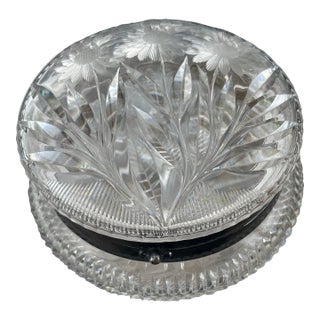 Antique Pairpoint Cut Glass Box Circa 1876-1914 For Sale