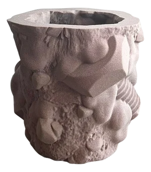 Small Sculptural Planter in Quartz Sand by Jacob Egeberg