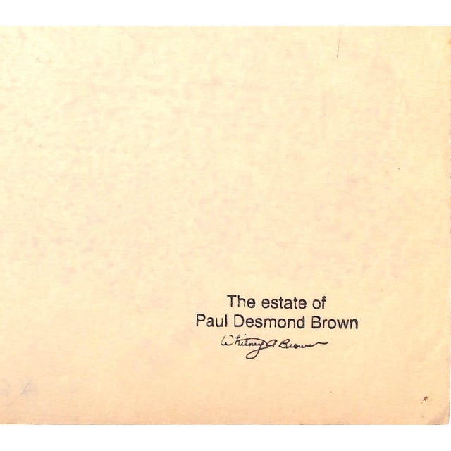 Art Sz: 11"H x 8 3/8"W 1944 Provenance stamp on verso: The Estate of Paul Desmond Brown *Book sold separately*