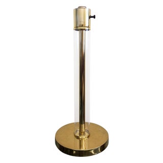 Mid Century Modern Brass and Acrylic Table Lamp For Sale