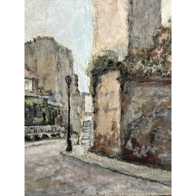 Impressionist Vintage Louis Peyrat French Oil on Board Impressionist Cityscape Street Scene Paris For Sale - Image 3 of 11