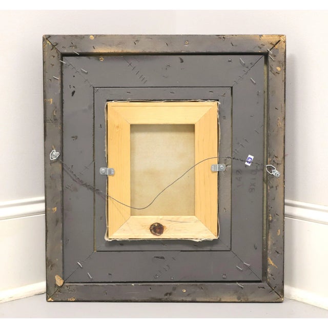 Blue Mid 20th Century Oil Impasto Painting on Canvas - Landscape Overlooking Ocean - Unsigned For Sale - Image 8 of 10