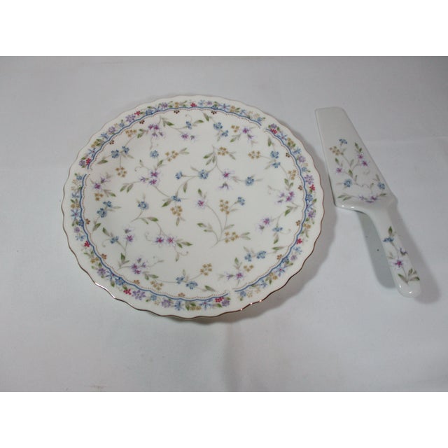 1960s Andre by Sadek Cake Plate and Server- 2 Pieces For Sale - Image 10 of 10
