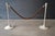 Mid 20th Century Saarinen Style Stanchions with Velvet Rope For Sale - Image 10 of 10