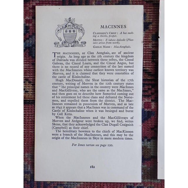 Printmaking Materials Vintage Mid 20th Century Scottish Tartan Lithographs - Set of 15 For Sale - Image 7 of 8