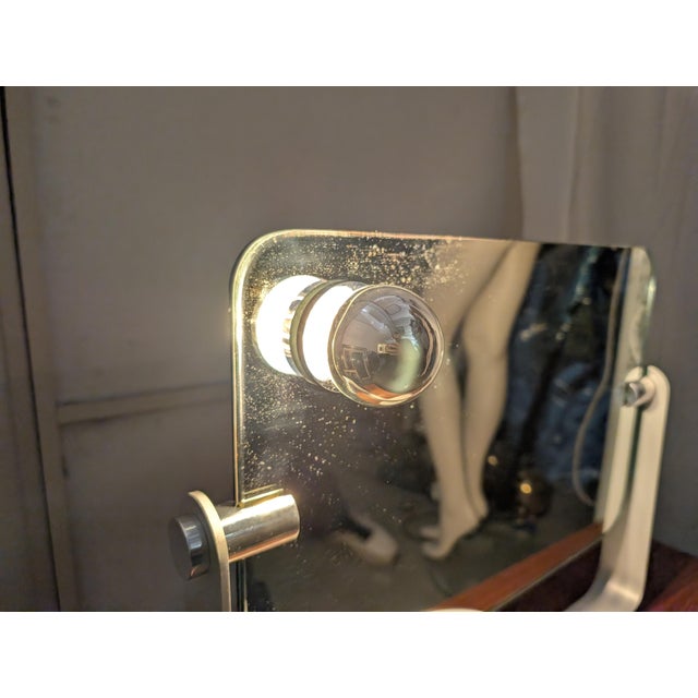 Gray Vintage Adjustable Table Mirror with Metal Support, 1970s For Sale - Image 8 of 9