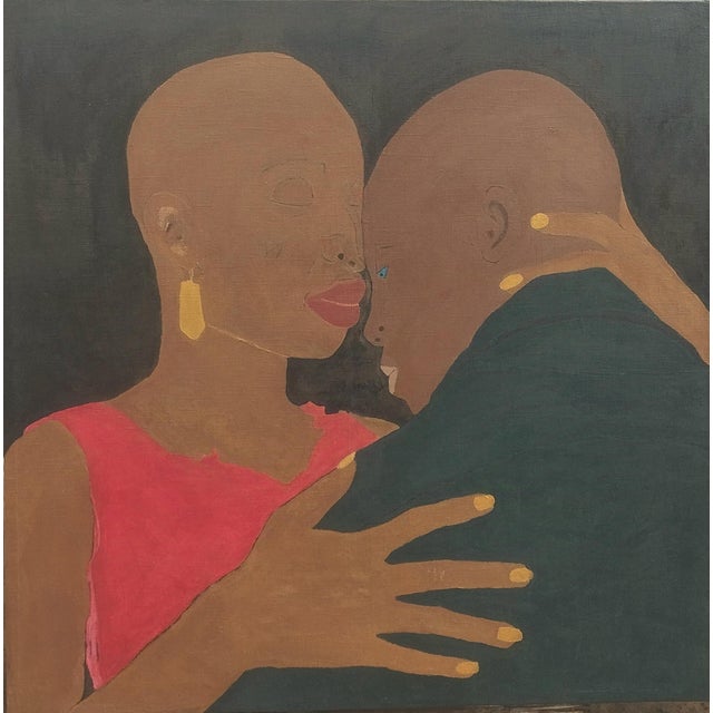 Embrace of Solace, Acrylic Painting by David Akolo. (2024) For Sale