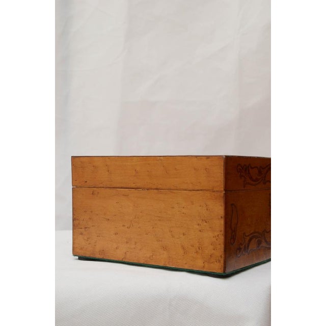Wood Victorian Birdseye Maple Jewelry Box For Sale - Image 7 of 15