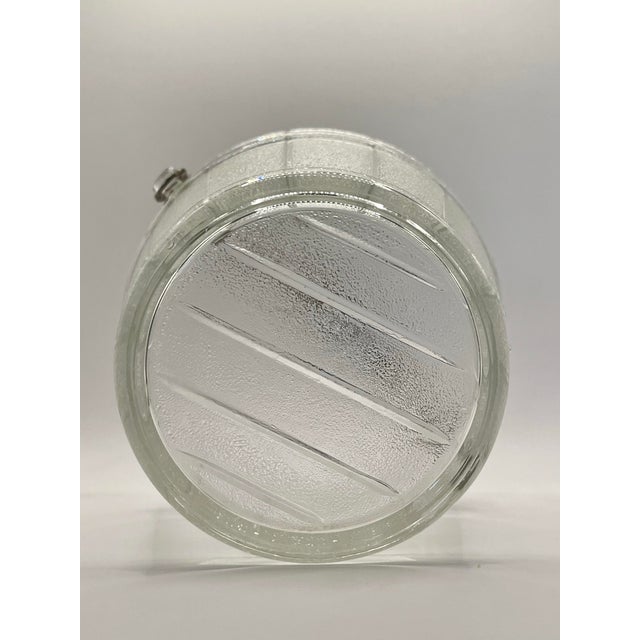 Mid 20th Century Glass Faux Wood Ice Bucket For Sale - Image 9 of 10