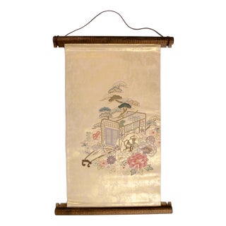 Japanese Ceremonial Silk Wall Tapestry by Renaras For Sale