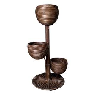 Rattan Plant Stand, 1970s For Sale