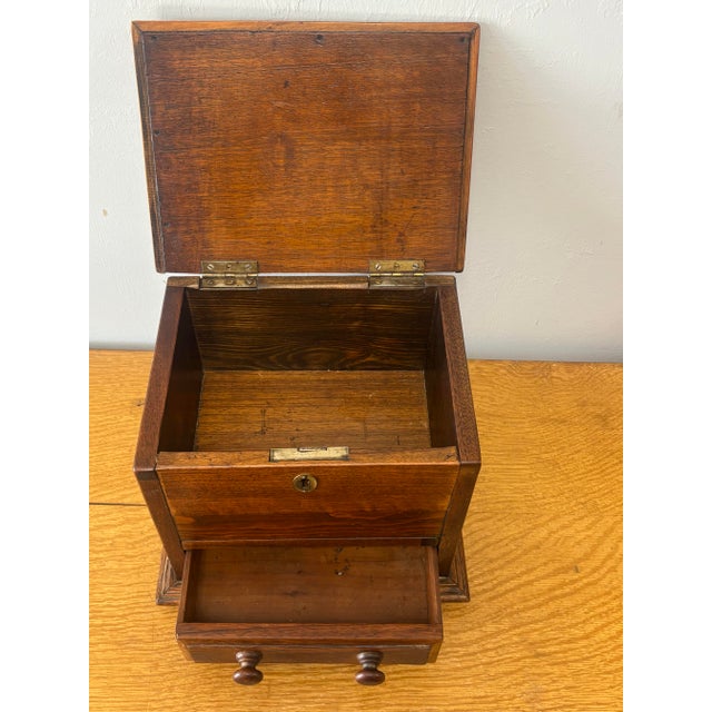 Antique English Mahogany Box Salesman's Sample Chest For Sale - Image 4 of 8