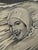 Original graphite pencil drawing by American artist and illustrator Theodore E. Schrock (1879–1952), depicting a smiling...